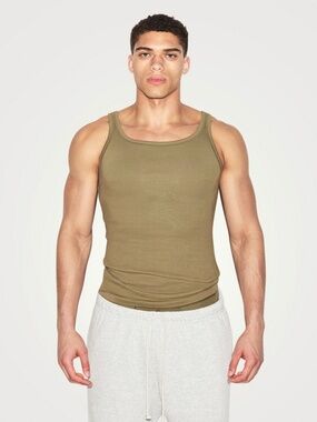 SKIMS Olive  Ribbed Singlet